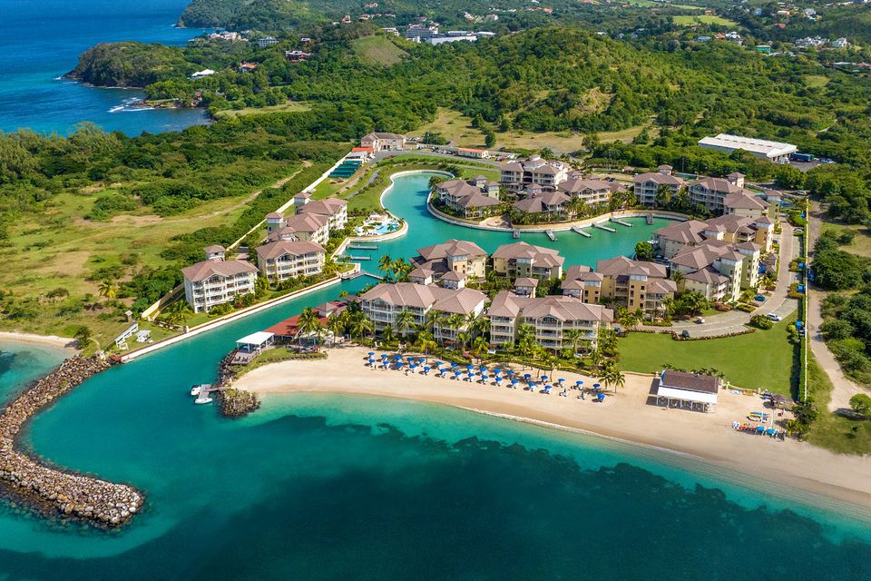 The Landings Resort seen across its marina and villa suites.
